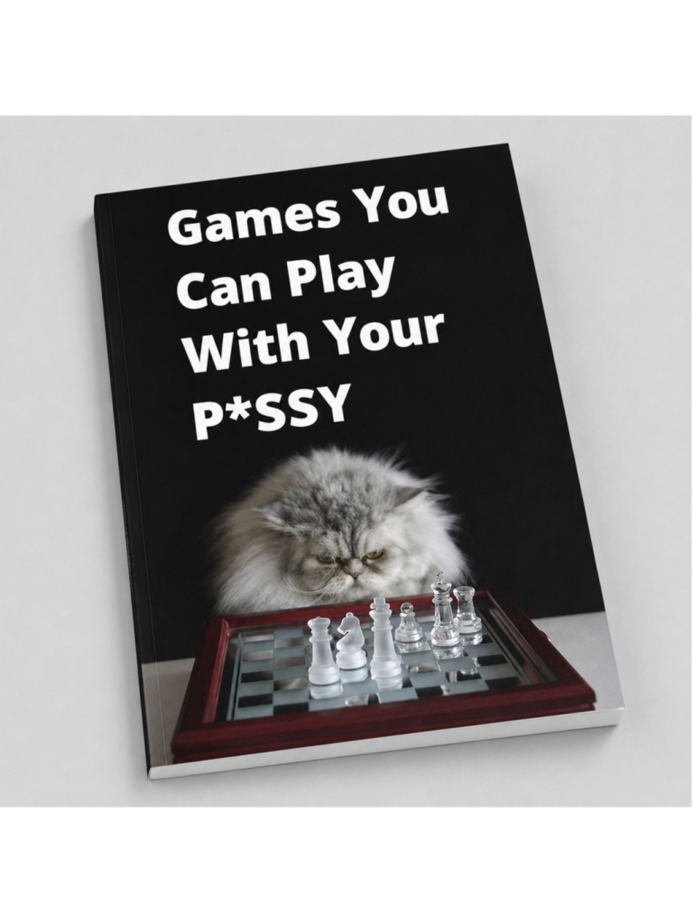 Funny Adult Cat Chess Novelty Notebook Blank Page Gag Gift